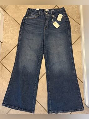 Good American Good Petite Palazzo High Rise Wide Leg 31” Inseam Jeans Women’s 15